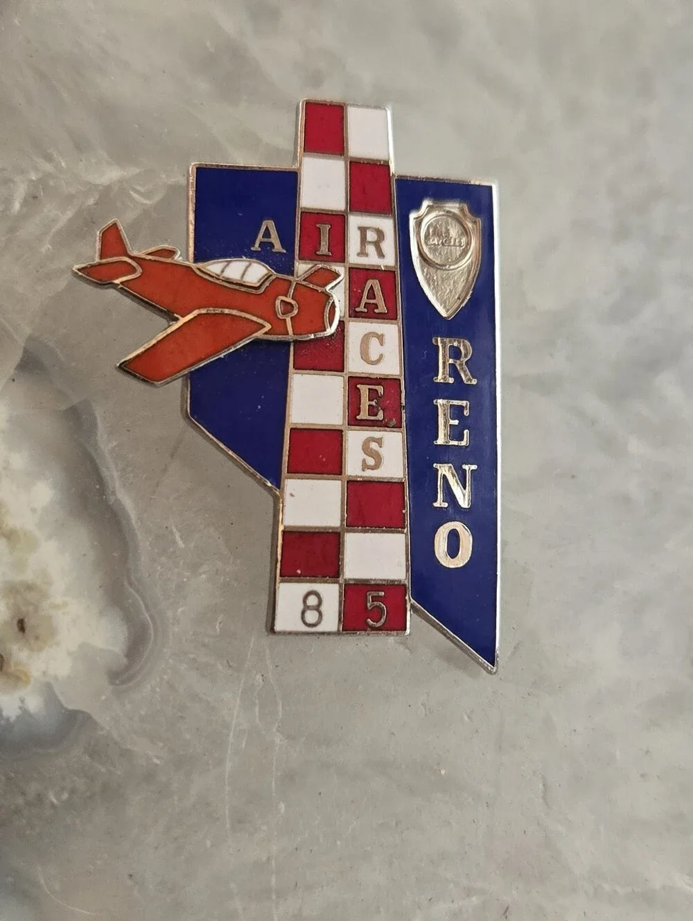 Vintage 1985 Reno Air Races Enamel Lapel Pin | Reno Air Racing Collectible